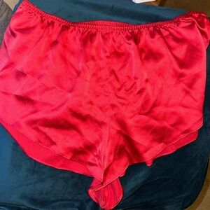 Victoria’s Secret Red Satin Panties with Elastic Waistband, XL